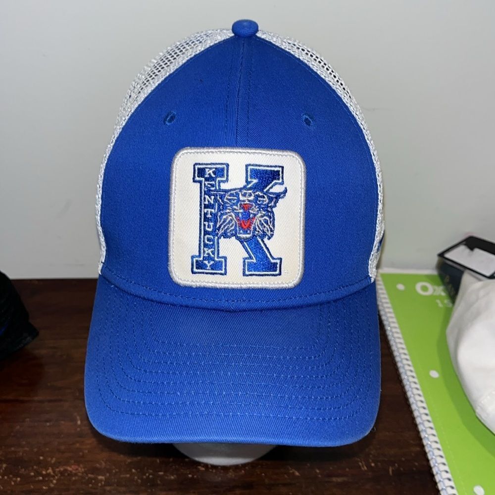 Blue White Nike UK Kentucky Wildcats 1Size SnapBack Mesh Trucker Baseball Cap